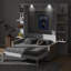 Grand lit escamotable avec canapé rembourré Annaleise-1085442487