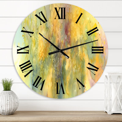 Marbre jaune sel - horloge murale moderne