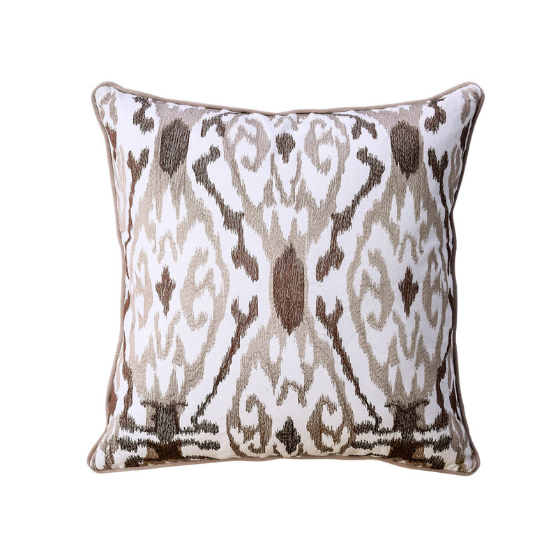 Coussin décoratif en coton à motif abstrait contemporain