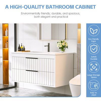 36" Floating Bathroom Vanity With Sink