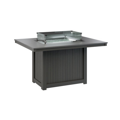 Donoma Rectangular Dining Fire Pit Table