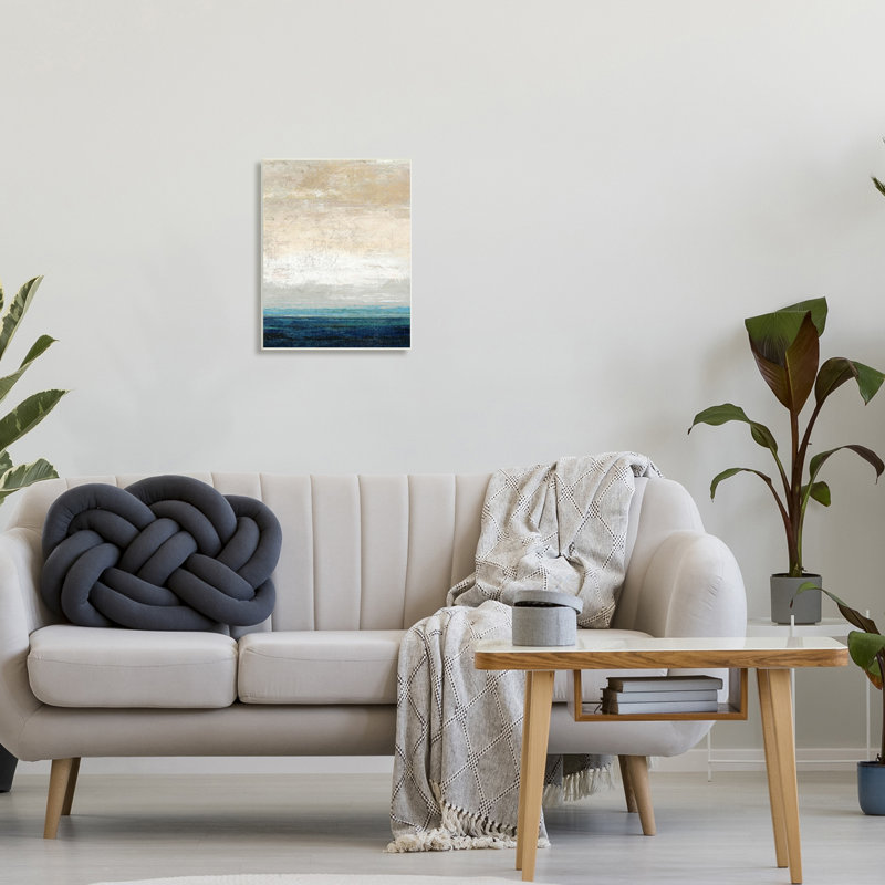 Point de vue du ciel de sable abstrait, H 13 po x l 19 po, Plaque murale