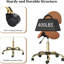 Tabouret de selle ergonomique avec support dorsal brun doré