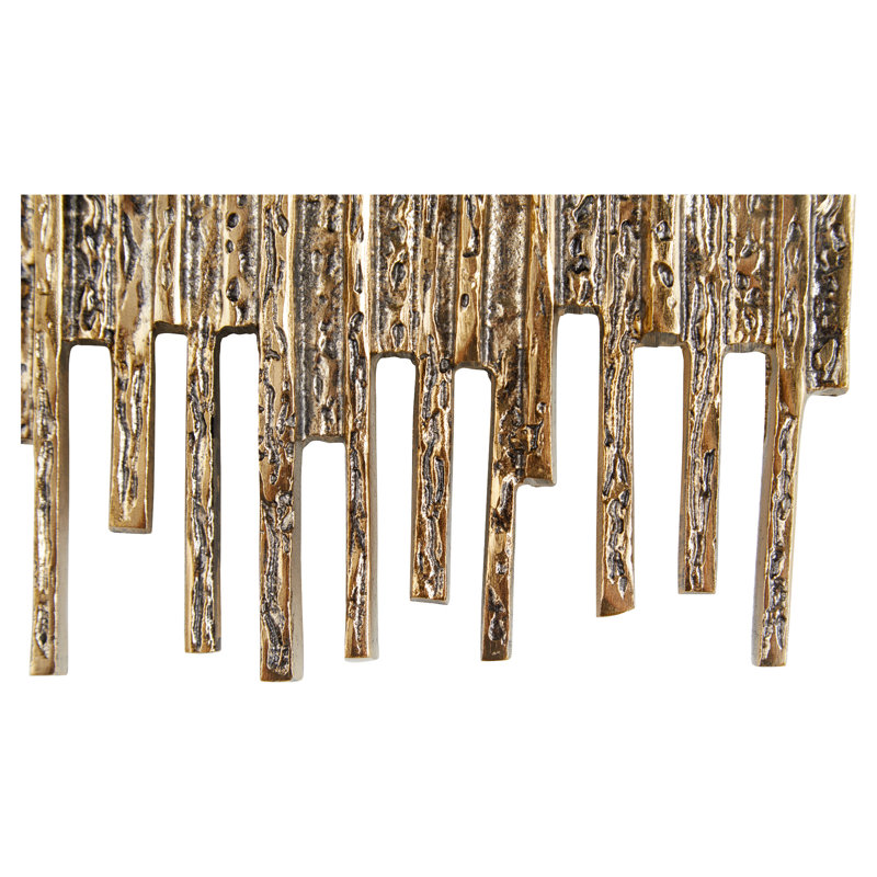 Ledger Glam Abstract Wall Decor on Metal, 10" H x 18" W x 1" D