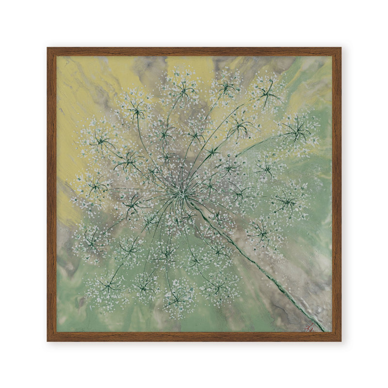 Nature Inspired "Pastel Breeze" Canvas Wall Art By , 12" H x 12" W, Framed Matted Print, Gold
