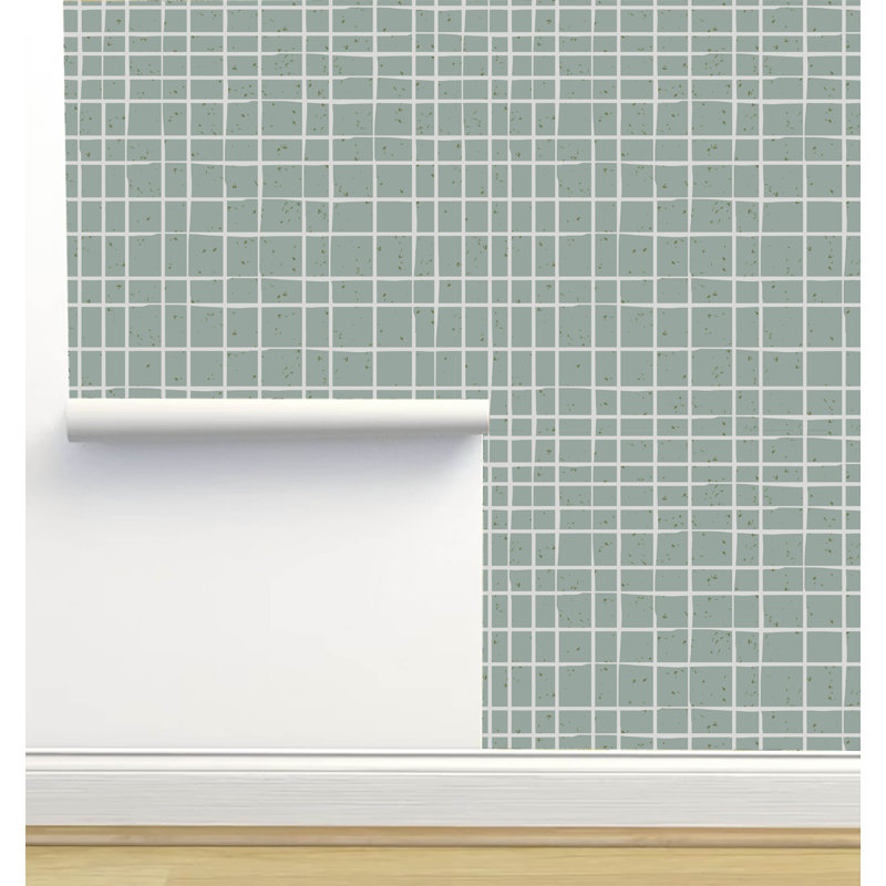 Rouleau de papier peint auto-adhésif texture L 6 pi x l 24 po Monor Designs, Gris bleu