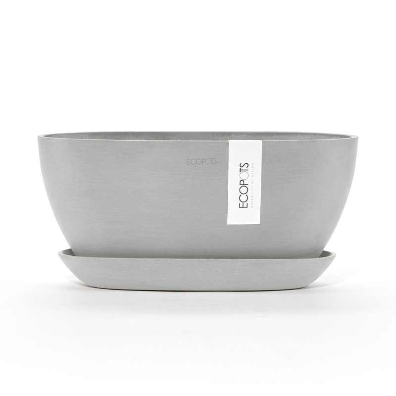 Pot Planter, White Gray