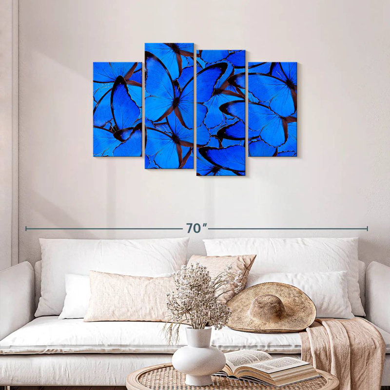 Brampt Blue Butterflies, 27" H x 43" W
