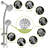 Dual Shower With 4.7" Showerhead, Hand Shower, 8, Adjustable Bar Head Head, 8 , Holder-121077023