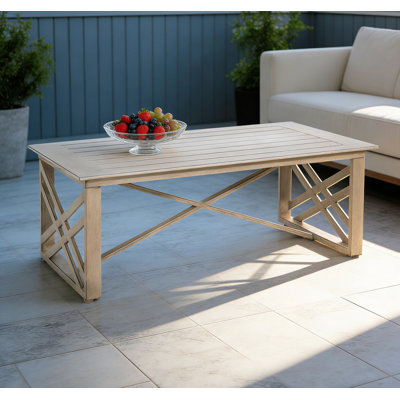 Table basse rectangulaire en aluminium Hamarto