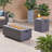 Caelan Rectangle Lightweight Concrete/MGO Propane Smokeless Fire Pit Table-905300311