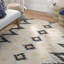 Tapis ikat en laine et viscose touffeté à la main Eure-823646830
