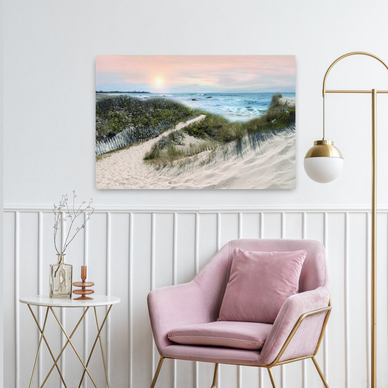 «Beyond The Dunes», art mural abstrait côtier, H 24 po x l 36 po