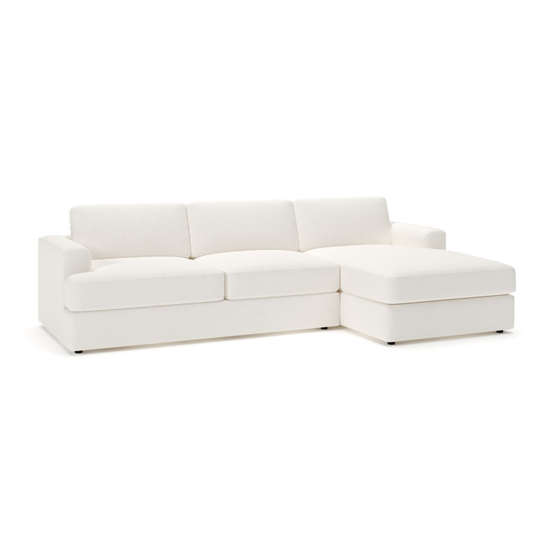 Cayden Sectional with Chaise, Right Hand Facing, Apollo Alpaca Boucle