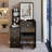 Compact Vanity Table with LED Mirror & Stool, Dressing Table with Adjustable Lighting & Storage