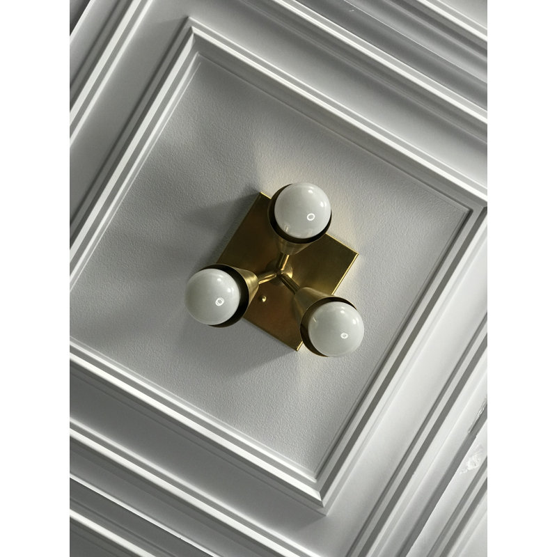 Odele Semi Flush Mount, Raw Brass