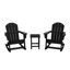 Chaise Adirondack à bascule en plastique avec table Laguna-985719005