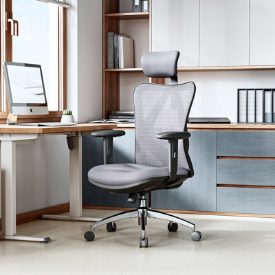 Ergonomic Chair with Adjustable Headrest, Armrest and Lumbar Support