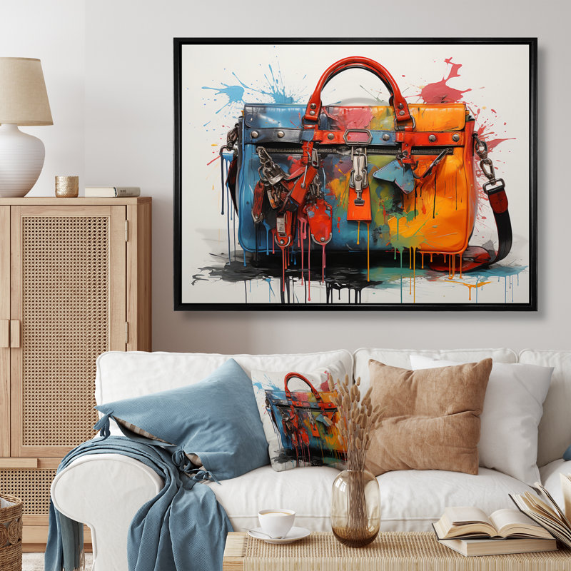 Popart Fashion Bag Envy I - imprimé, H 12 po x l 20 po x P 1 po, Cadre flottant noir