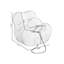 Fauteuil demi-tonneau avec repose-pieds 27,2 po Ratner-1771349574