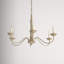Lustre classique à 6 lumières de style bougie Calando avec finition colombe vieillie-114735363