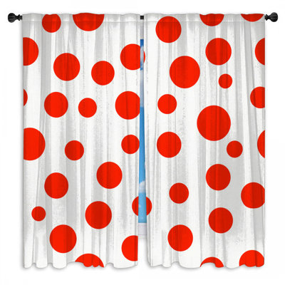 Motif de rideaux obscurcissant et transparent obscurcissant Polka - 2 panneaux