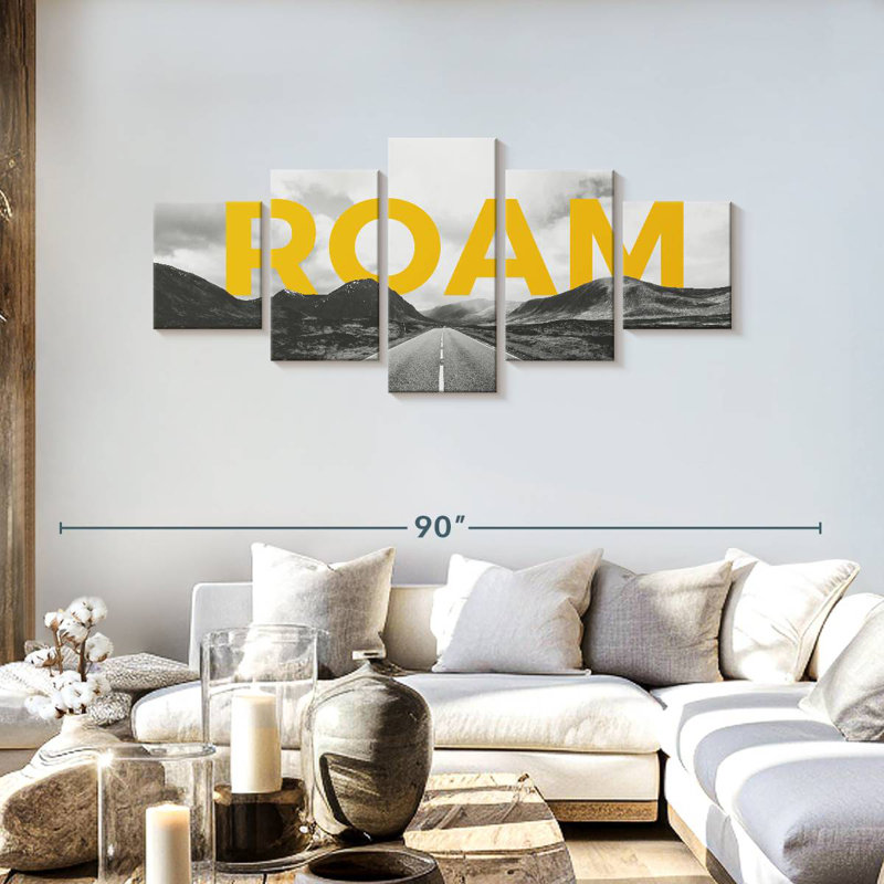 Roam Typography, 30" H x 68" W