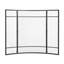 Pare-étincelles en fer 1 panneau Regina 38 po x 32 po, finition noire-460545666