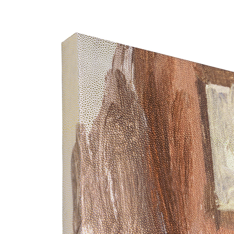 Timeless Serenity I Gold Metallic Shagreen Wrapped Canvas Wall Art