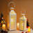  Set of 2 Vintage Decorative Candle Lanterns 19"&14''H Moroccan Metal Candle Holders-1343575370