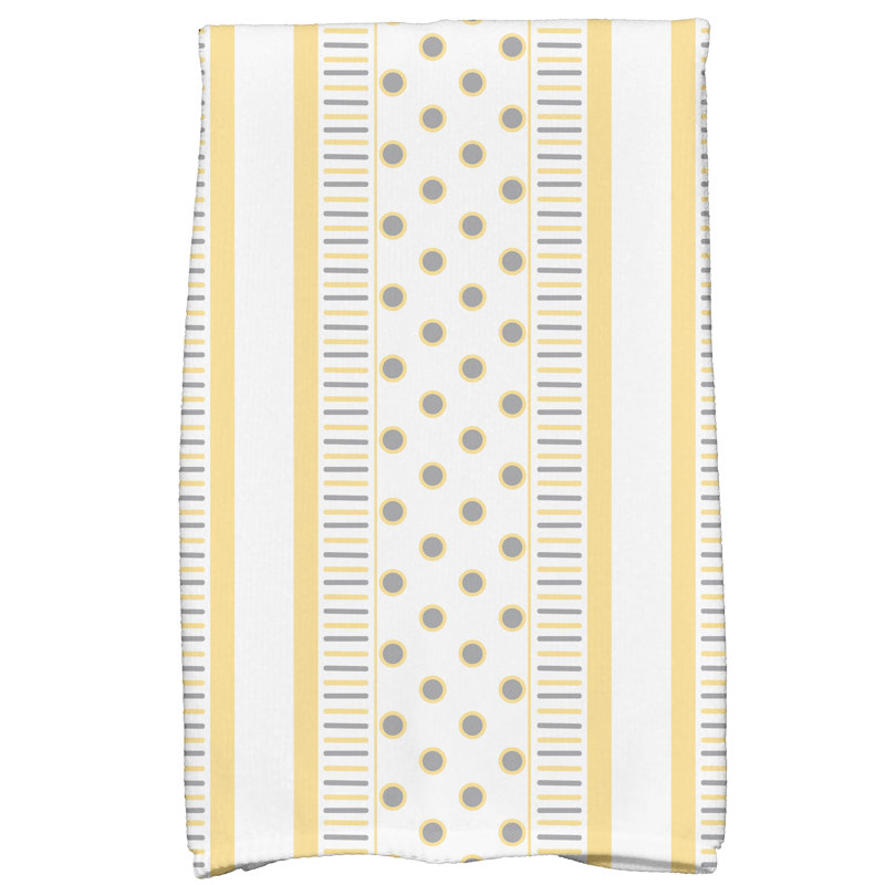 Abbie Hand Towel, Yellow/Gray