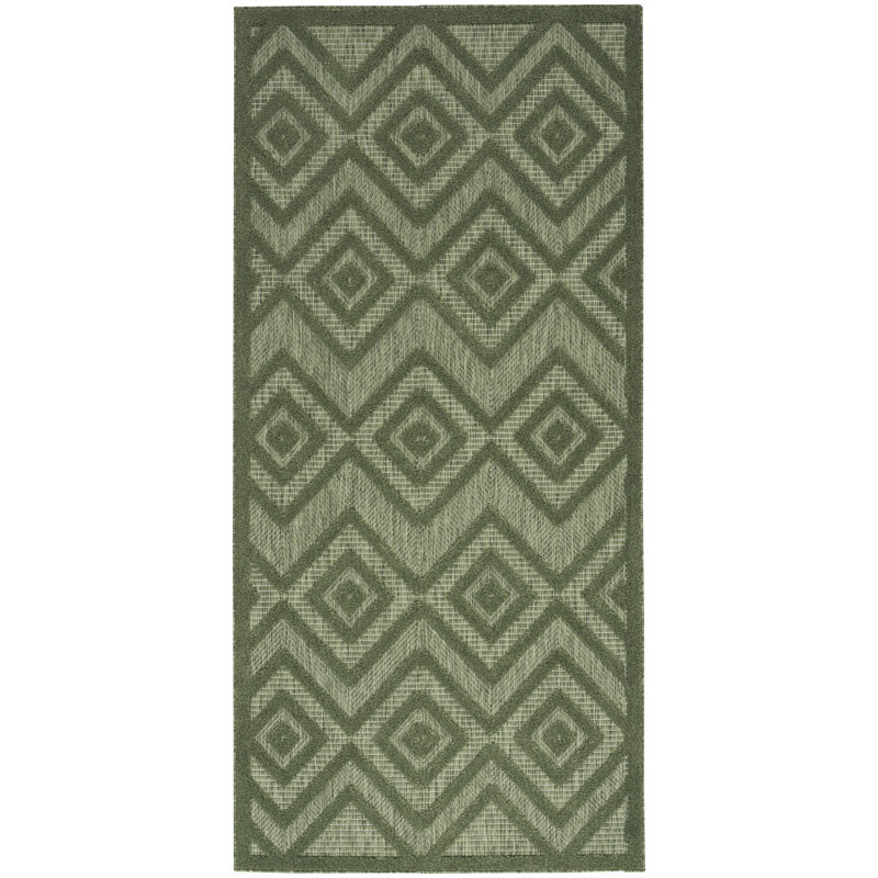 Konstantia Geometric Indoor/Outdoor Area Rug, Rectangle 2' x 4'