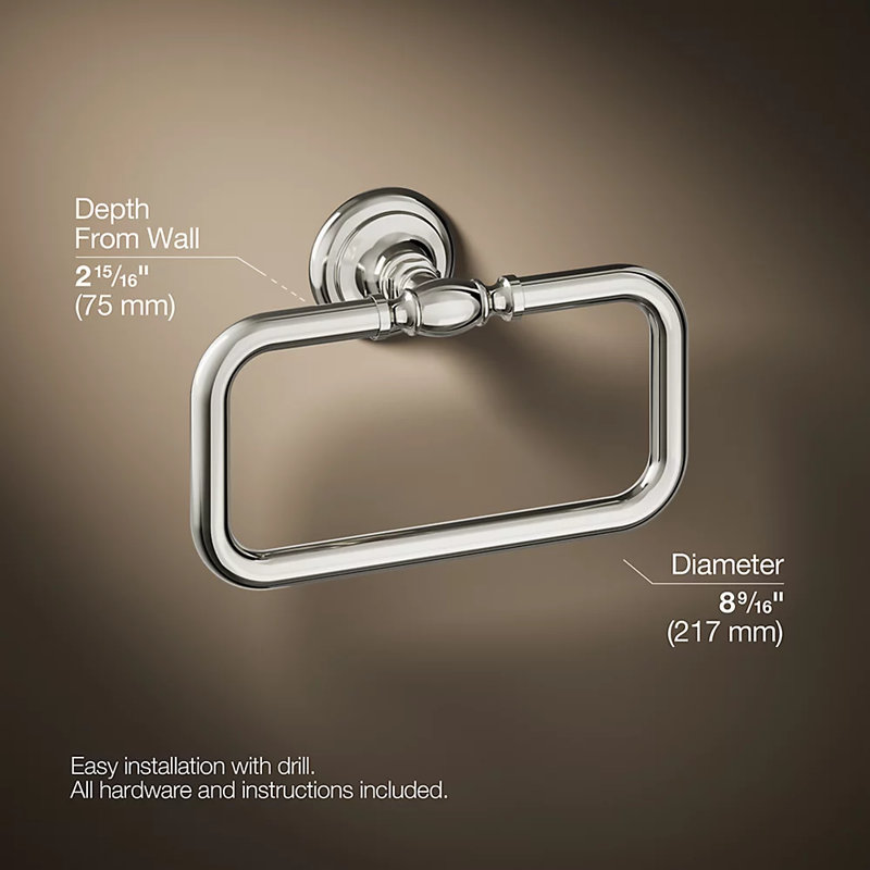 Artifacts® Towel Ring, Vibrant Polished Nickel