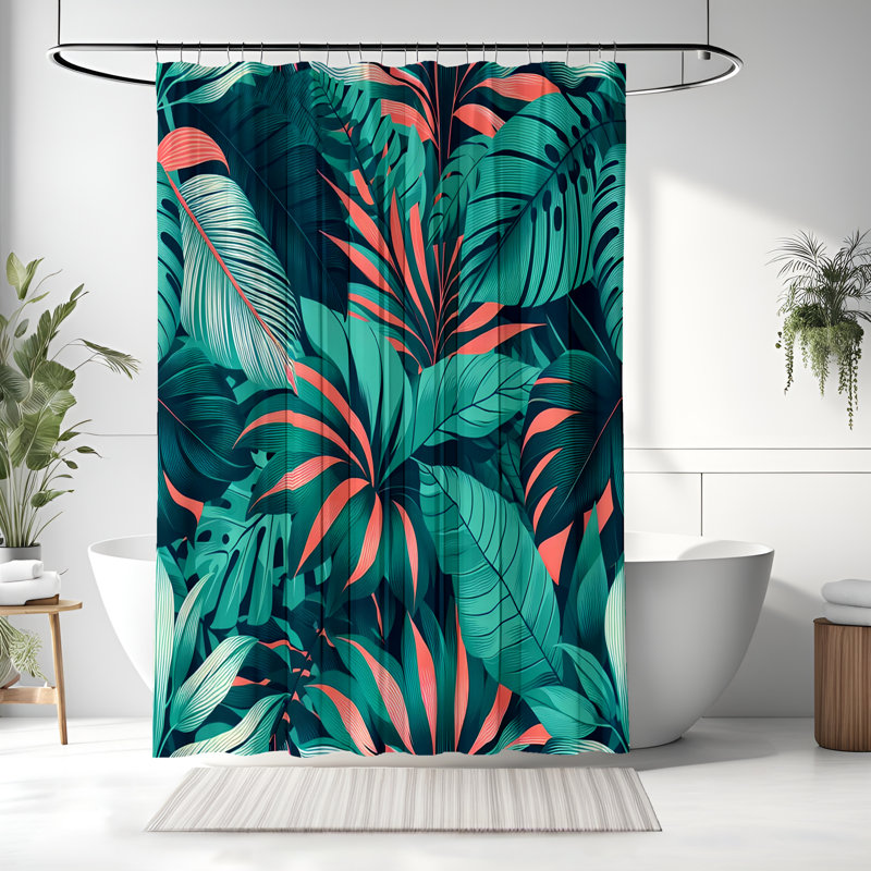 Rideau de douche avec tapis de bain, H 83 po x l 70 po