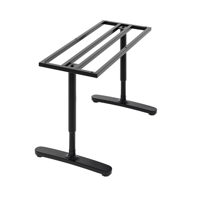 2Pcs Black Adjustable Height Table Underframe, Black