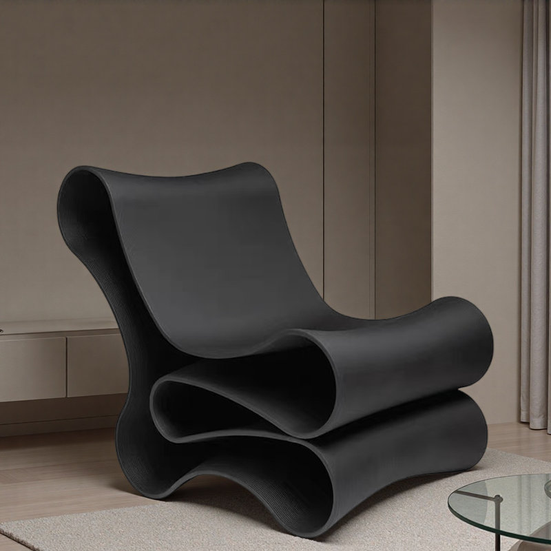 Chaise de loisirs créative en fibre de verre simple avec style., Orange