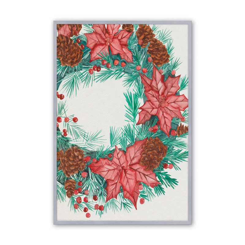 «Yuletide Harmony I» par Melissa Wang, reproduction d'art sur toile, H 48 po x l 36 po, Encadrement ouvert sans papier mat