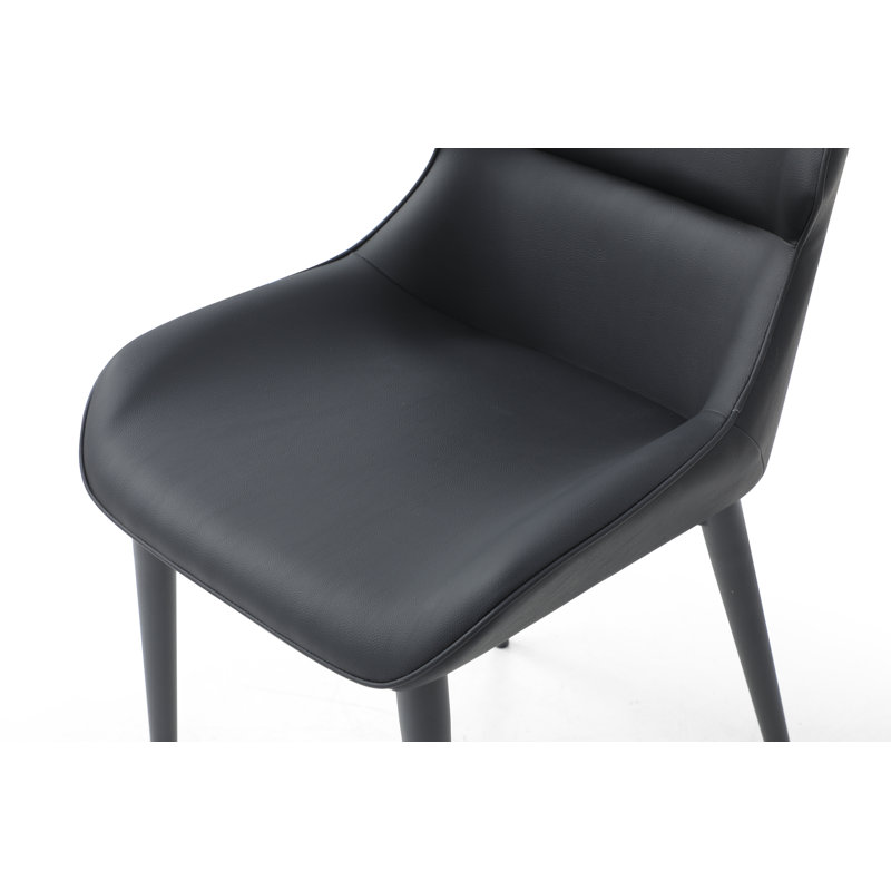 Chaise d'appoint grise Hoyne, Noir