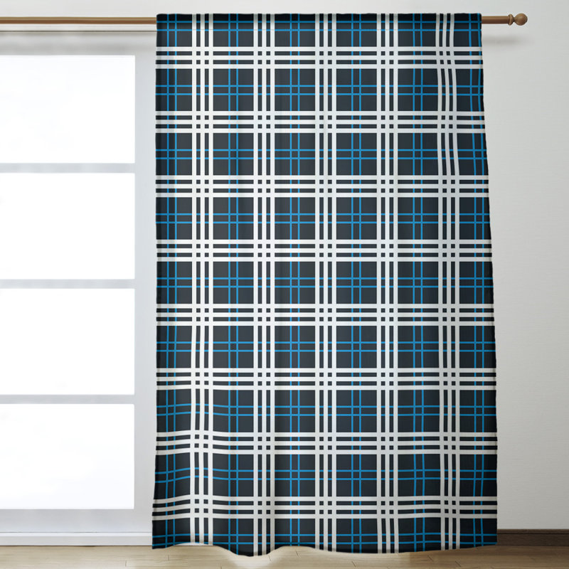 Sheer Curtain Single Panel, Tennessee Football White/Black/Navy