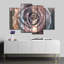 «Colorful Colorful Wooden Rose», ensemble de 4 reproductions sur toile 4 pièces-2140993631