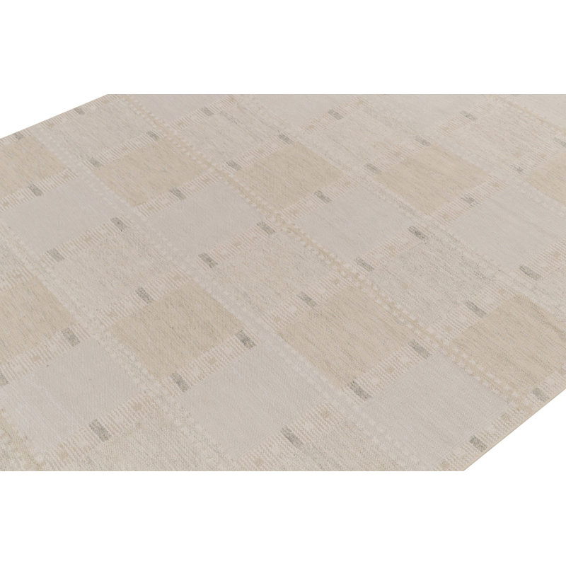 Scandinavian Wool Geometric Area Rug, Rectangle 5' x 7'