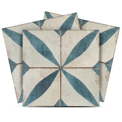 Carrelage mosaïque floral en vinyle 6 po x 6 po (ensemble de 24)