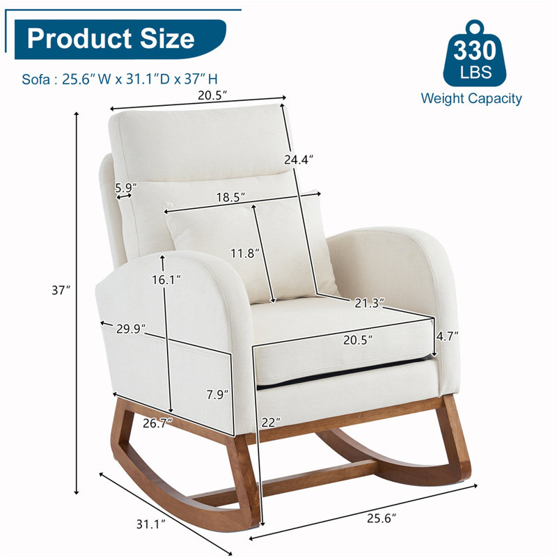 Faustina Rocking Chair, White