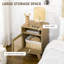 39cm W Engineered Wood Bedside Table