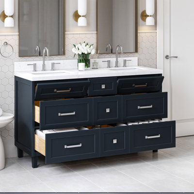 Meuble-lavabo double 60 po ARIEL Monroe