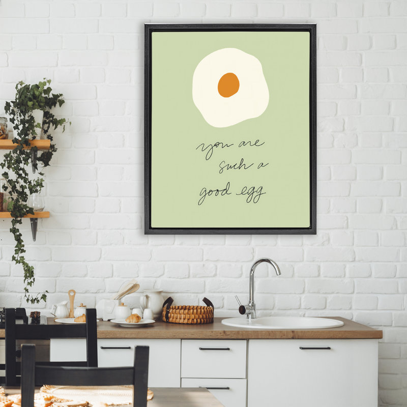 Cadre flottant You Are A Good Egg, conception par SD Graphics Studio, H 31 po x l 25 po, Cadre flottant noir de jais