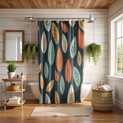 Boho Leaf Serenity - Premium Shower Curtain