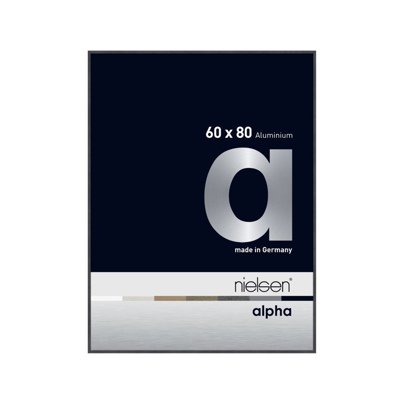 nielsen Alpha Aluminium Picture Frame, Black Oak, 60cm W x 80cm H
