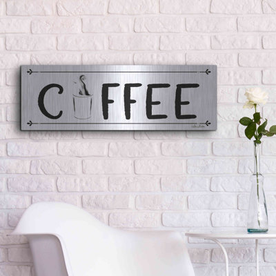 «Coffee Banner» par Lori Deiter de Luxe Metal Art, Met «Coffee Banner» par Lori Deiter
