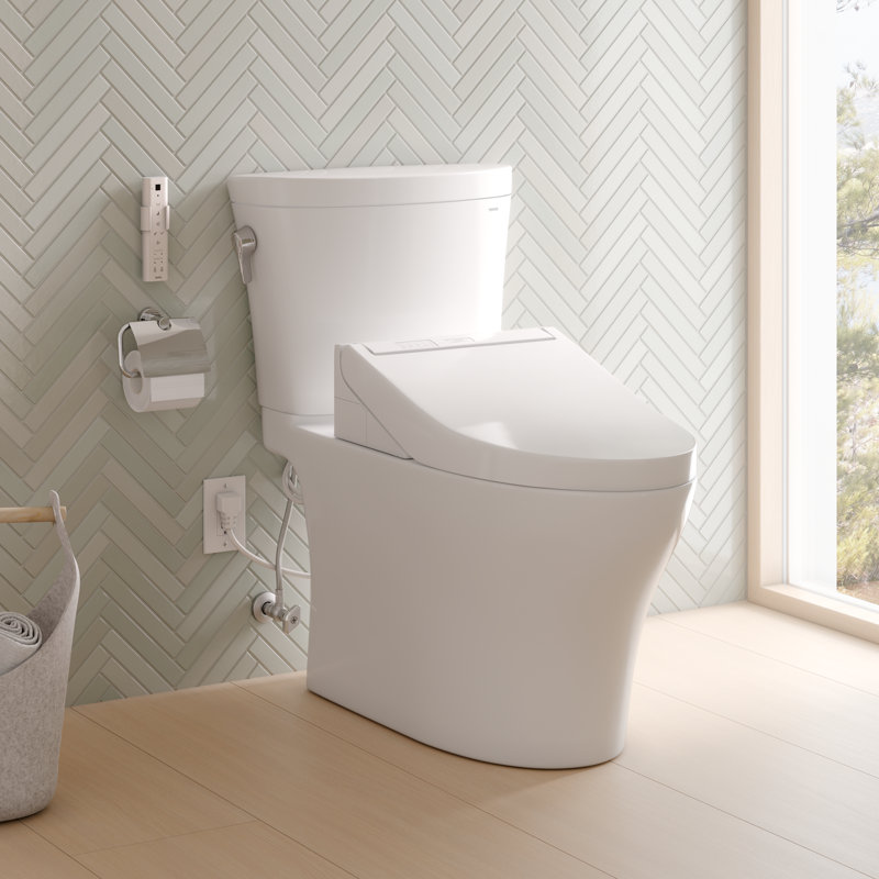 Aquia® Dual-Flush Elongated Bidet Toilet with Tornado Flush (Seat Included)
